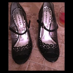 Mary Jane open toe Black 👠